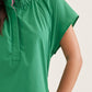 Ruffle Mock Neck