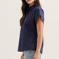 Ruffle Mock Neck