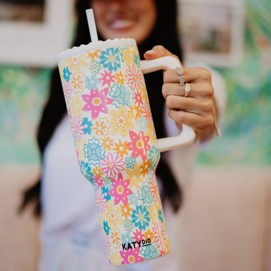 Spring Flowers Stainless Steel Tumbler