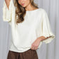 Ruffle Accent Sweater Top
