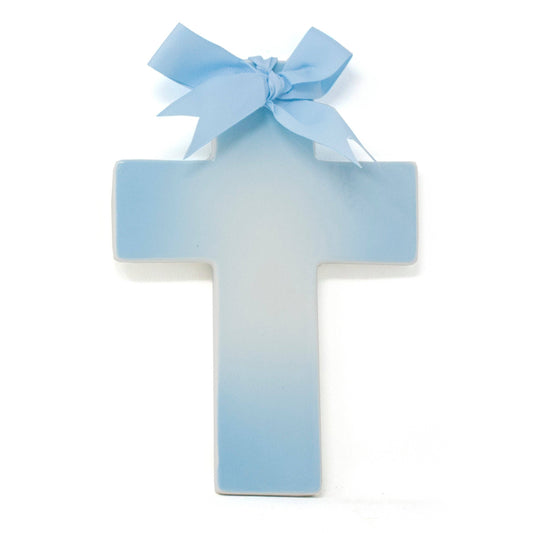 Blue Ombre Ceramic Cross