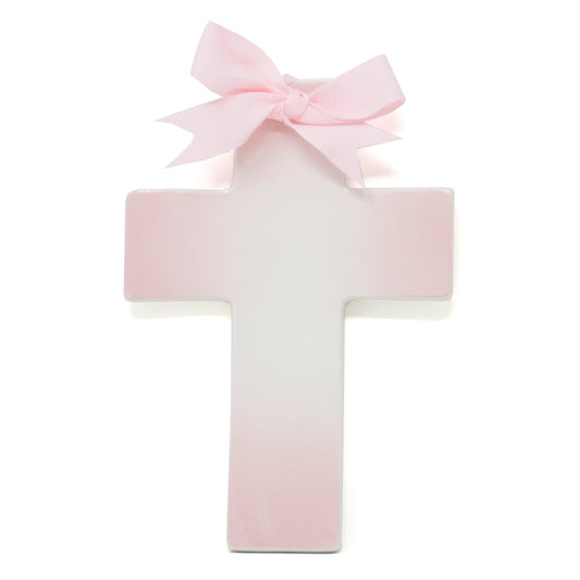 Pink Ombre Ceramic Cross