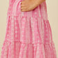 Girls Blue Embroidered Lace Dress