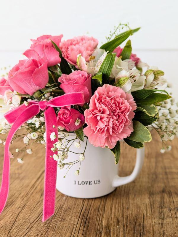 Daylily Cottage Created Valentine Mug Bouquet