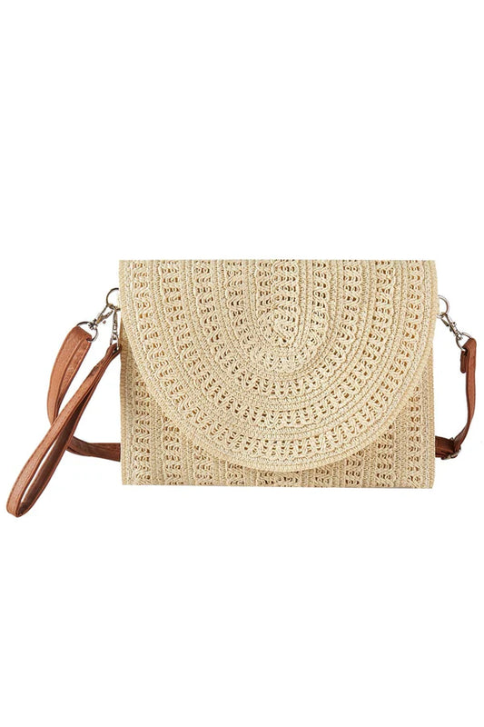 Woven Straw Clutch