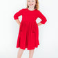 MR Red Pocket Twirl Dress