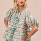 Tansy Teal Top