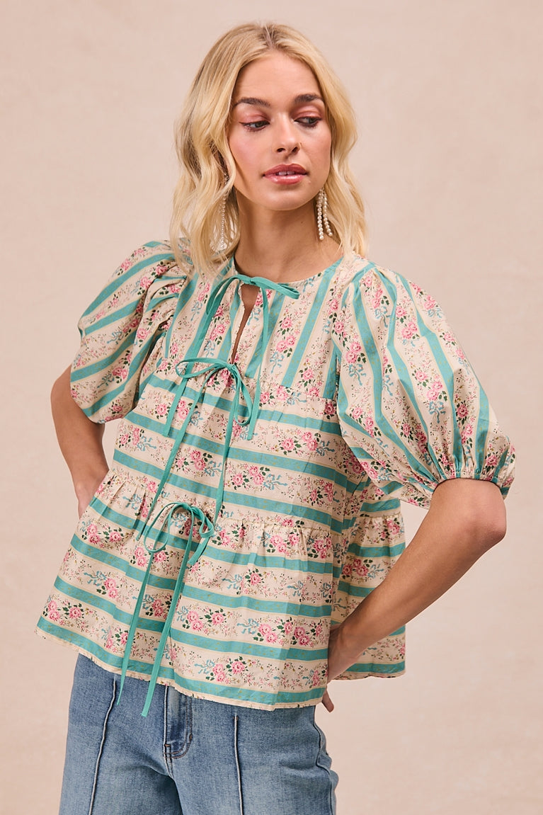 Tansy Teal Top